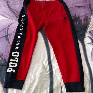 Polo by Ralph Lauren Kids Red and Black Joggers
